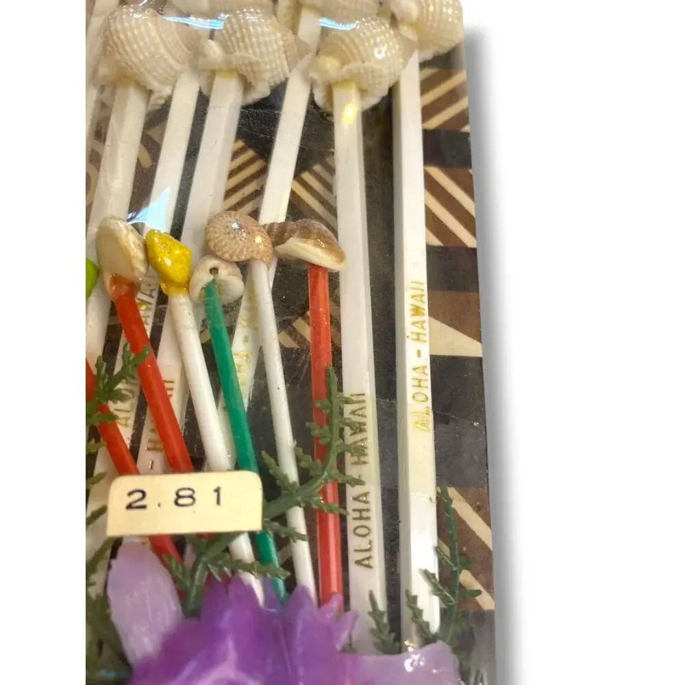 Vintage New Souvenir Swizzle Sticks Hawaii Aloha Tiki Bar Decor